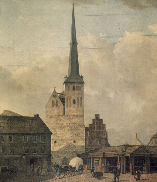 Johann Heinrich Hintze Berlin, Nikolaikirche von Westen